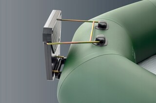 Ponton Kolibri K-240T z podłogą rolowaną i pawężą do silnika - Green