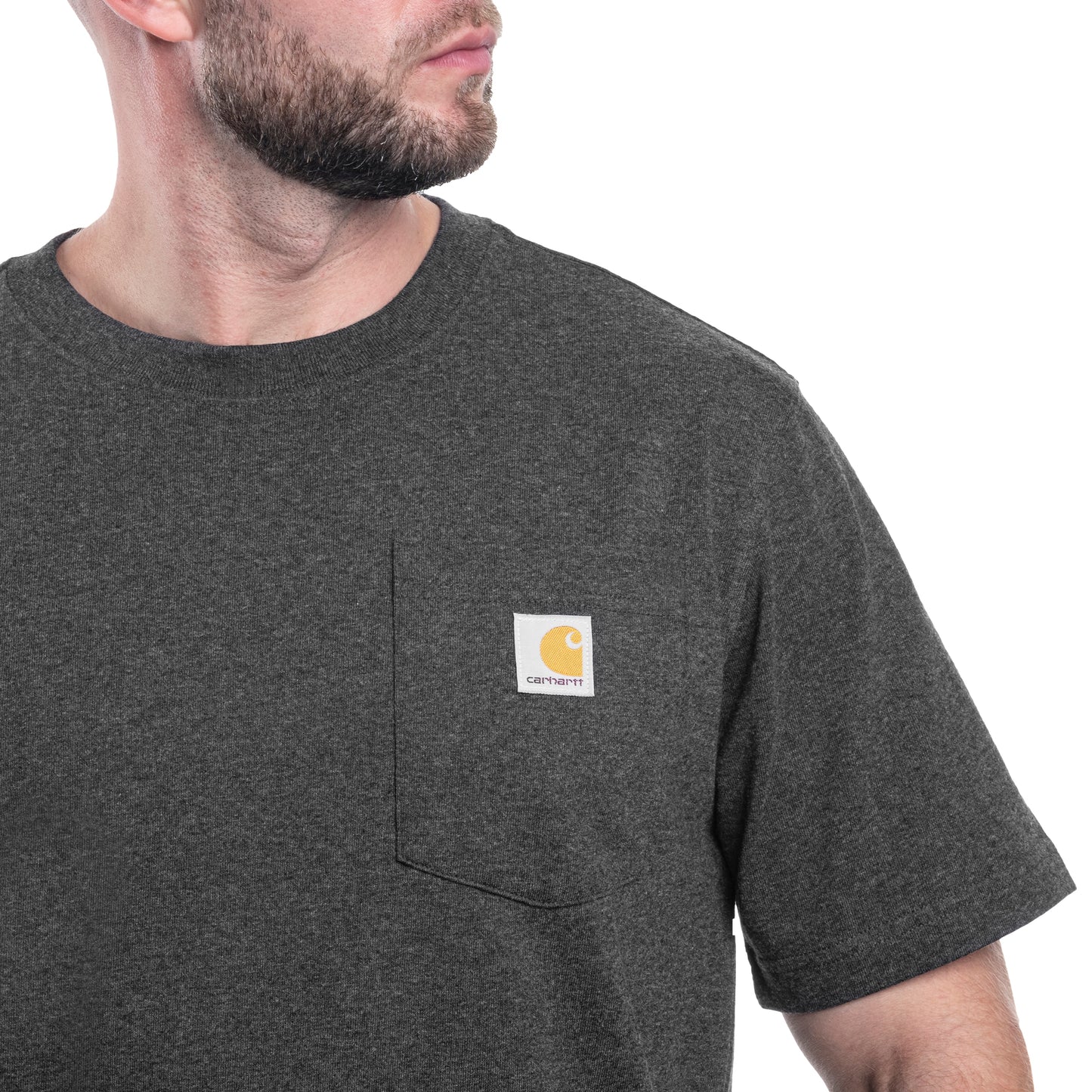 Koszulka T-Shirt Carhartt K87 Pocket - Carbon Heather