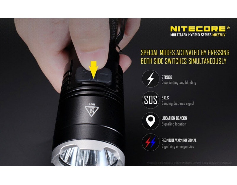 Latarka Nitecore MH27UV - 1000 lumenów