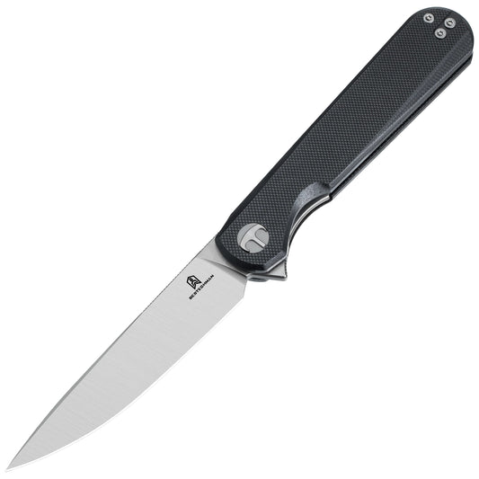 Nóż składany Bestechman Flick - Stonewashed/Satin, Black G10