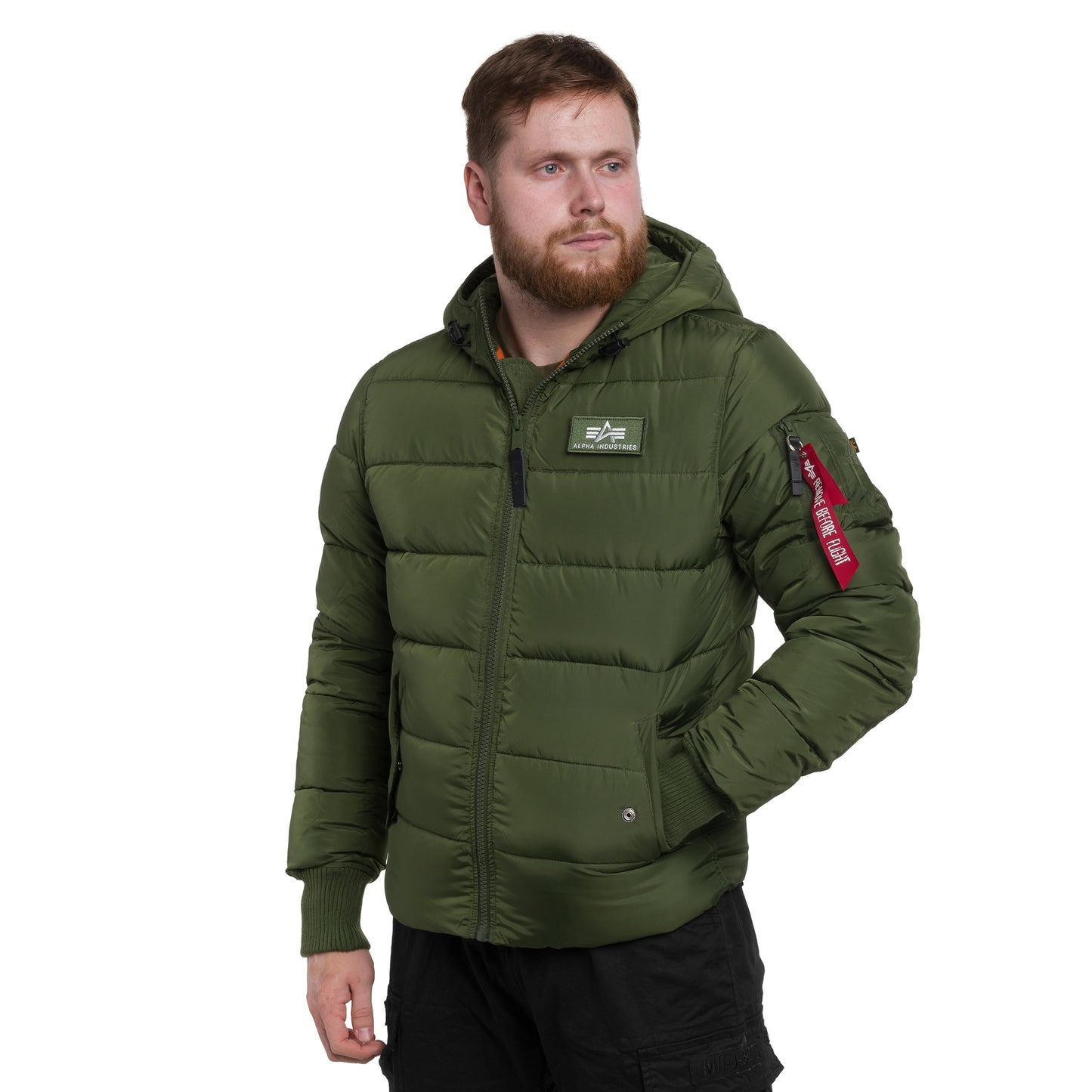 Kurtka Alpha Industries Hooded Puffer FD - Dark Green