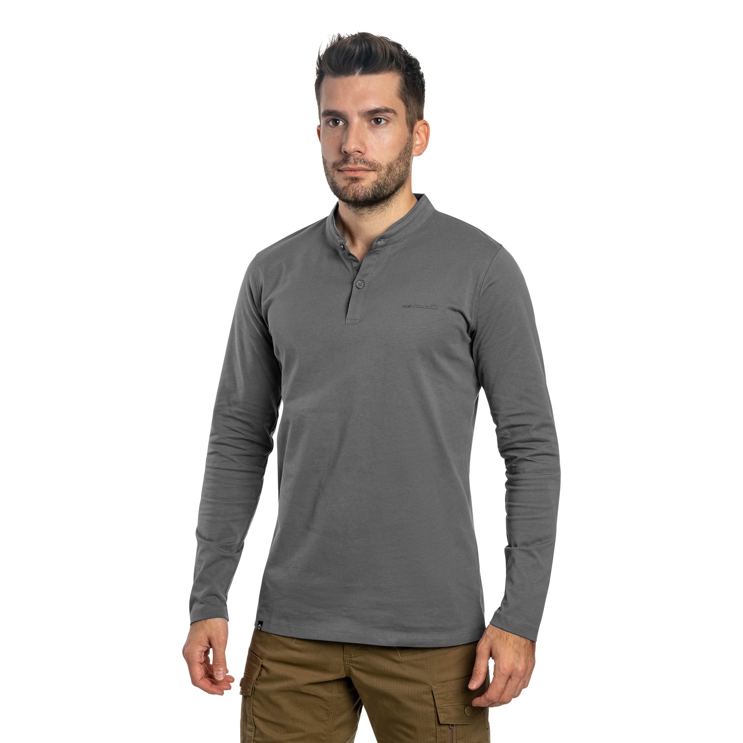 Koszulka Pentagon Romeo Henley 2.0 - Wolf Grey