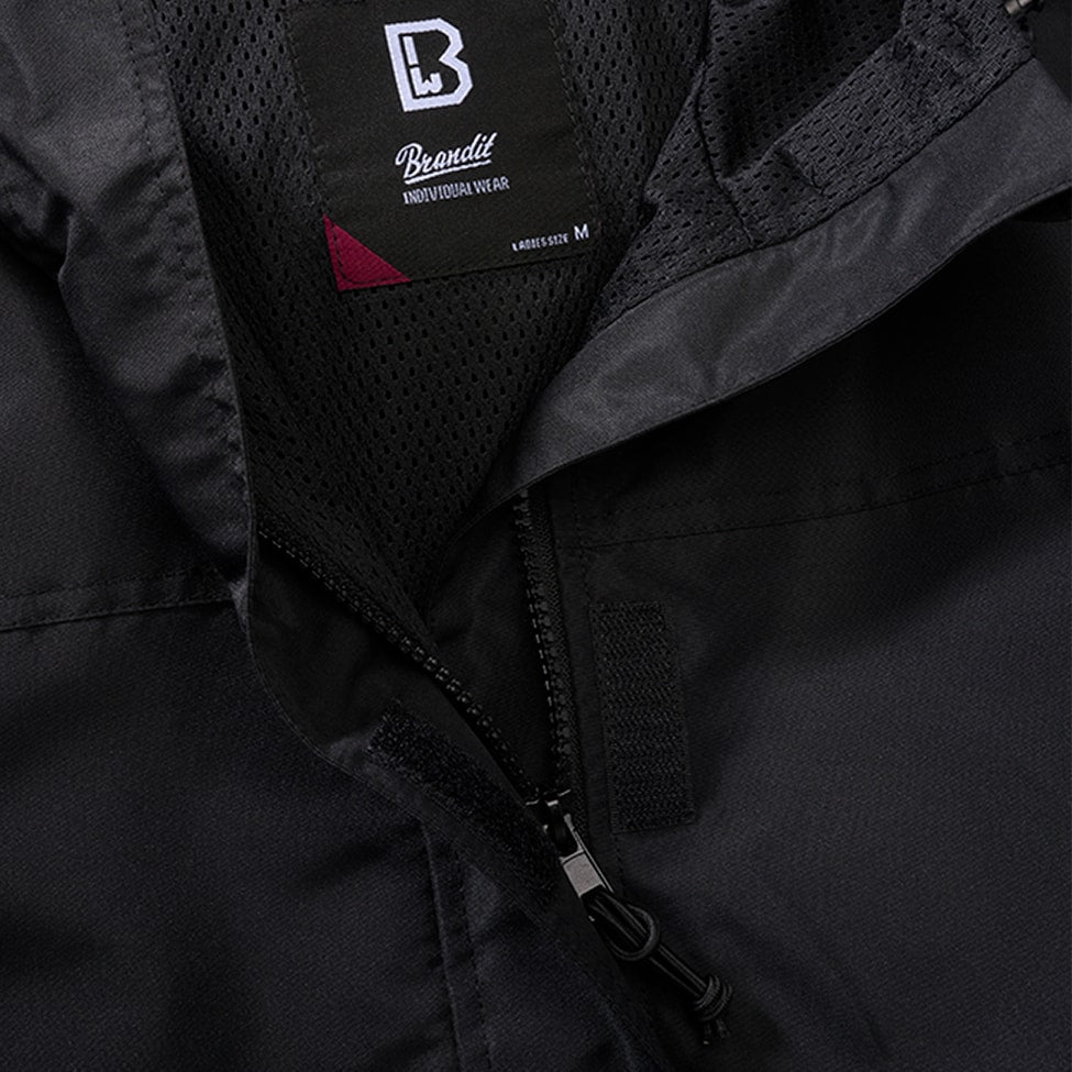Kurtka damska Brandit Summer Windbreaker Frontzip - Black