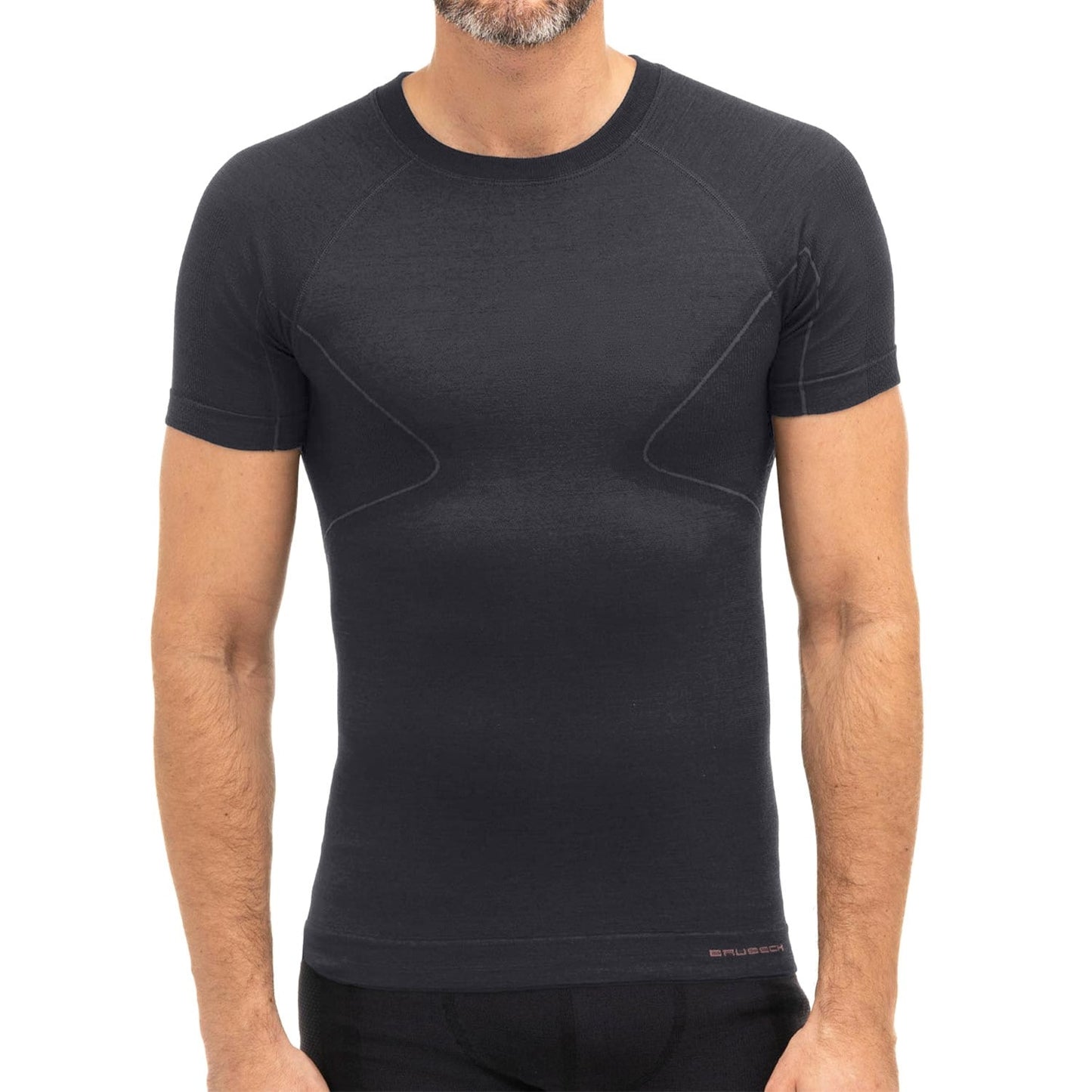 Koszulka termoaktywna Brubeck Merino Active Wool - Grafitowa