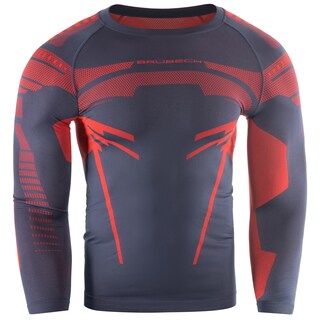 Koszulka termoaktywna Brubeck Dry Long Sleeve - Granatowa/Czerwona