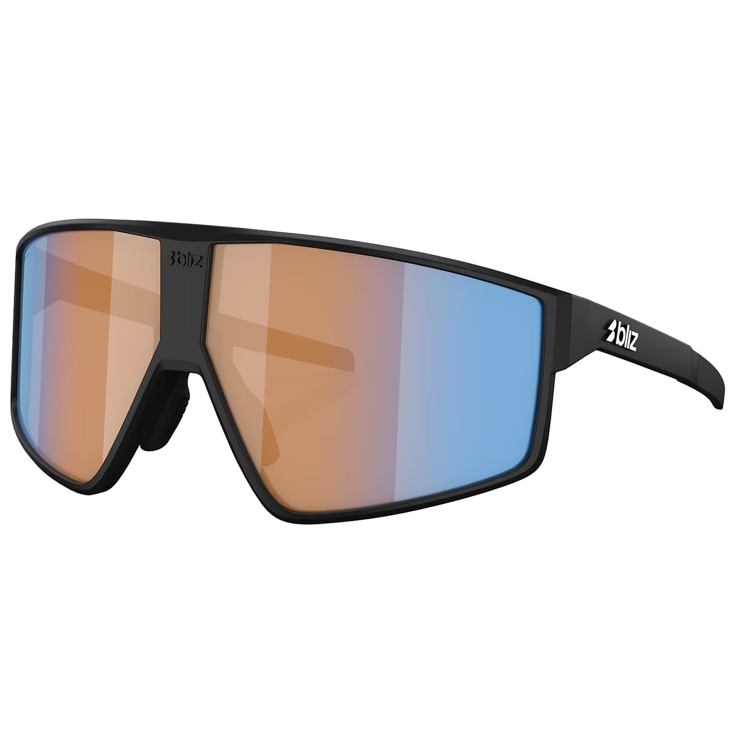 Okulary przeciwsłoneczne Bliz P002 - Matte Black/Coral/Orange Mirror Blue