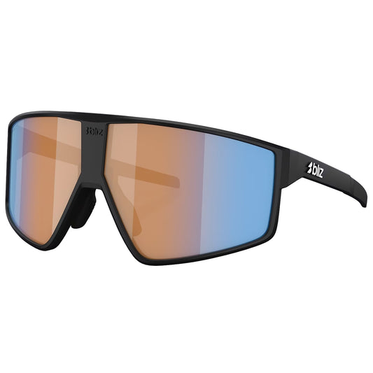 Okulary przeciwsłoneczne Bliz P002 - Matte Black/Coral/Orange Mirror Blue