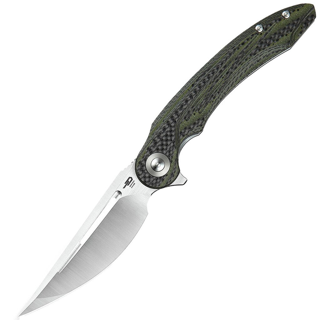 Nóż składany Bestech Knives Irida Carbon Fiber/G10 - Green