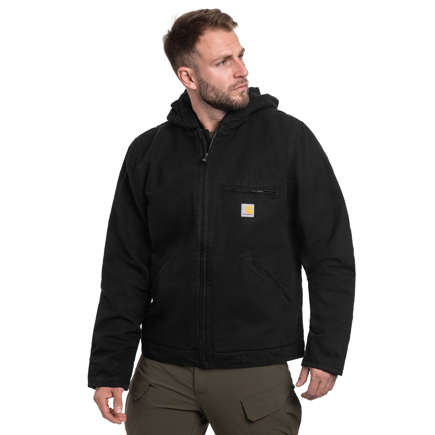 Kurtka Carhartt Washed Duck Sherpa Lined - Black