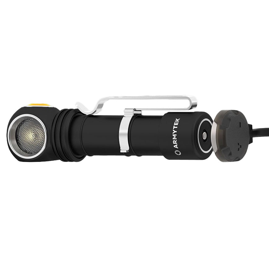 Latarka czołowa i kątowa Armytek Wizard C2 WR Magnet USB Warm PCB - 1020 lumenów