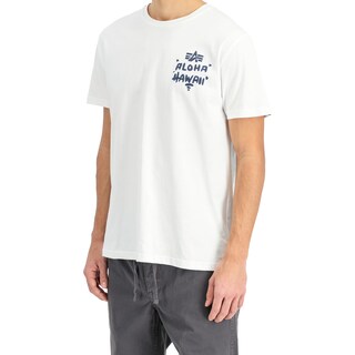 Koszulka T-shirt Alpha Industries Aloha Back Print - White