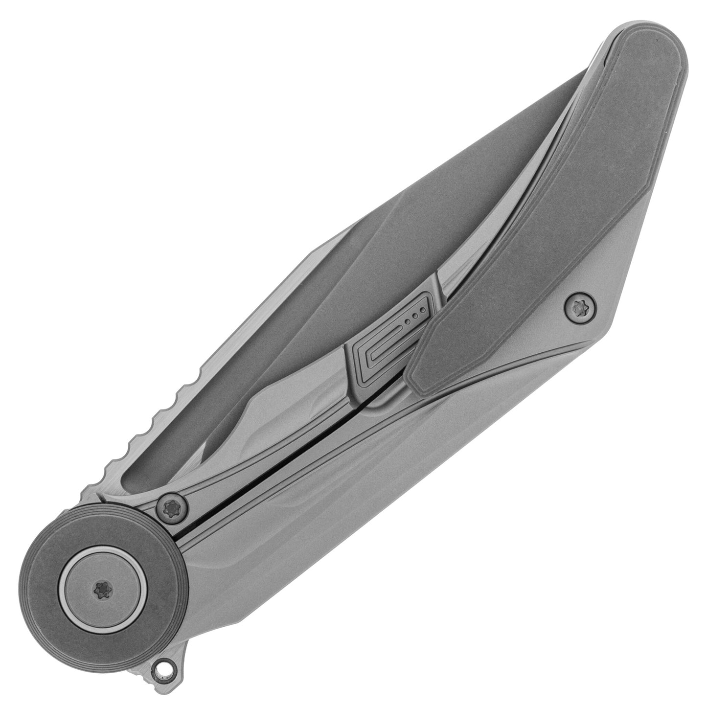 Nóż składany Bestech Knives Seraph M390 - Grey Titanium/Dark Bead Blast Satin