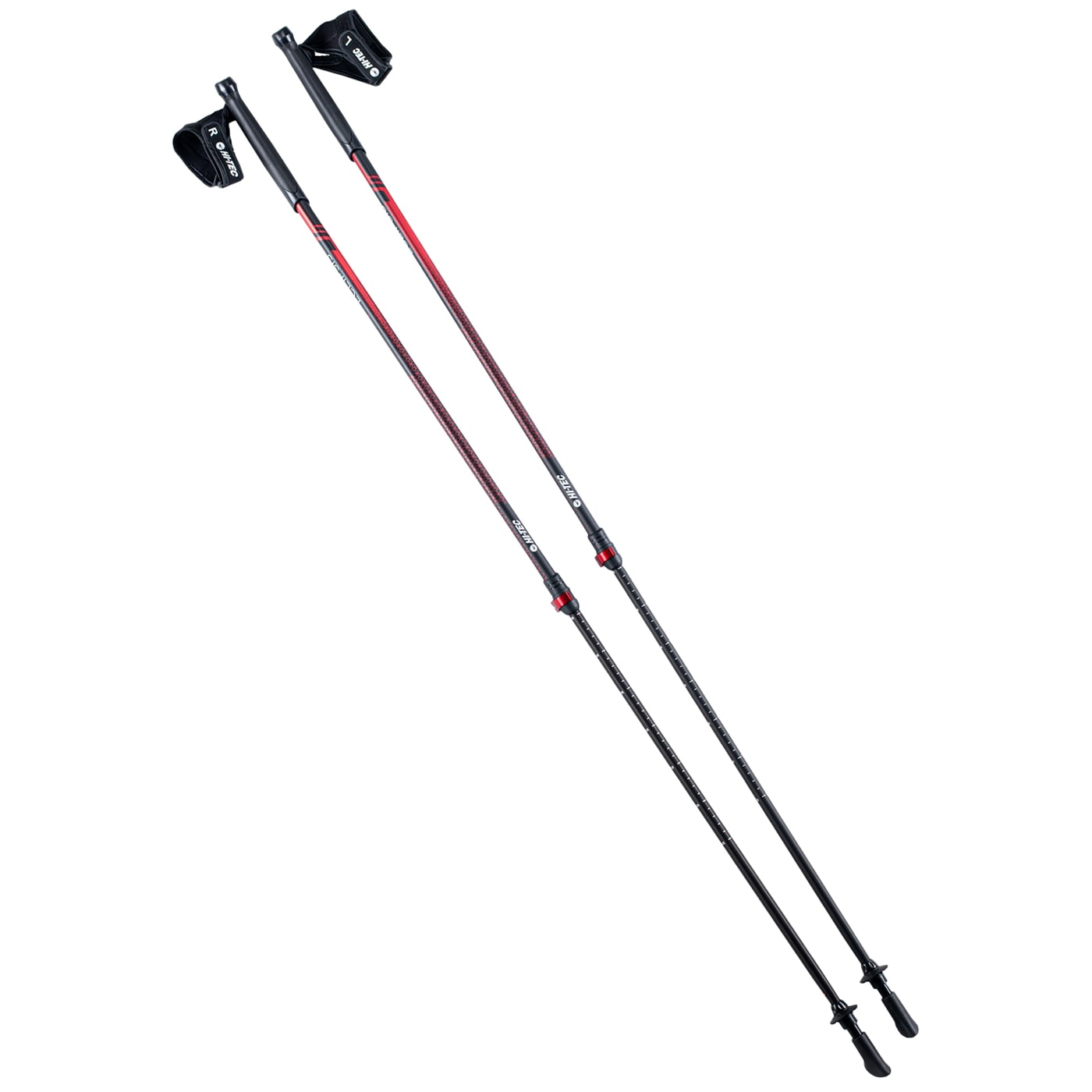 Kije Nordic Walking Hi-Tec Eclipsis - Black/Red