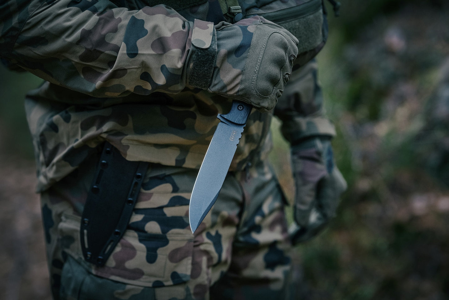 Rękawice taktyczne Texar Combat - wz.93 Pantera PL Woodland