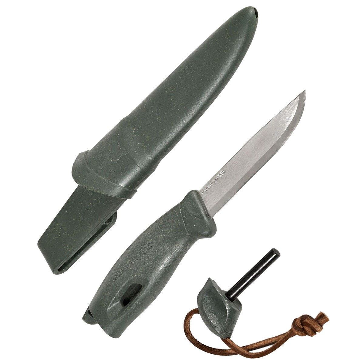 Nóż Light My Fire Swedish FireKnife BIO z krzesiwem - Sage Green