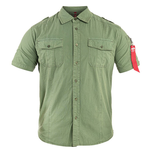 Koszula Alpha Industries Basic Slim Shirt - Sage Green