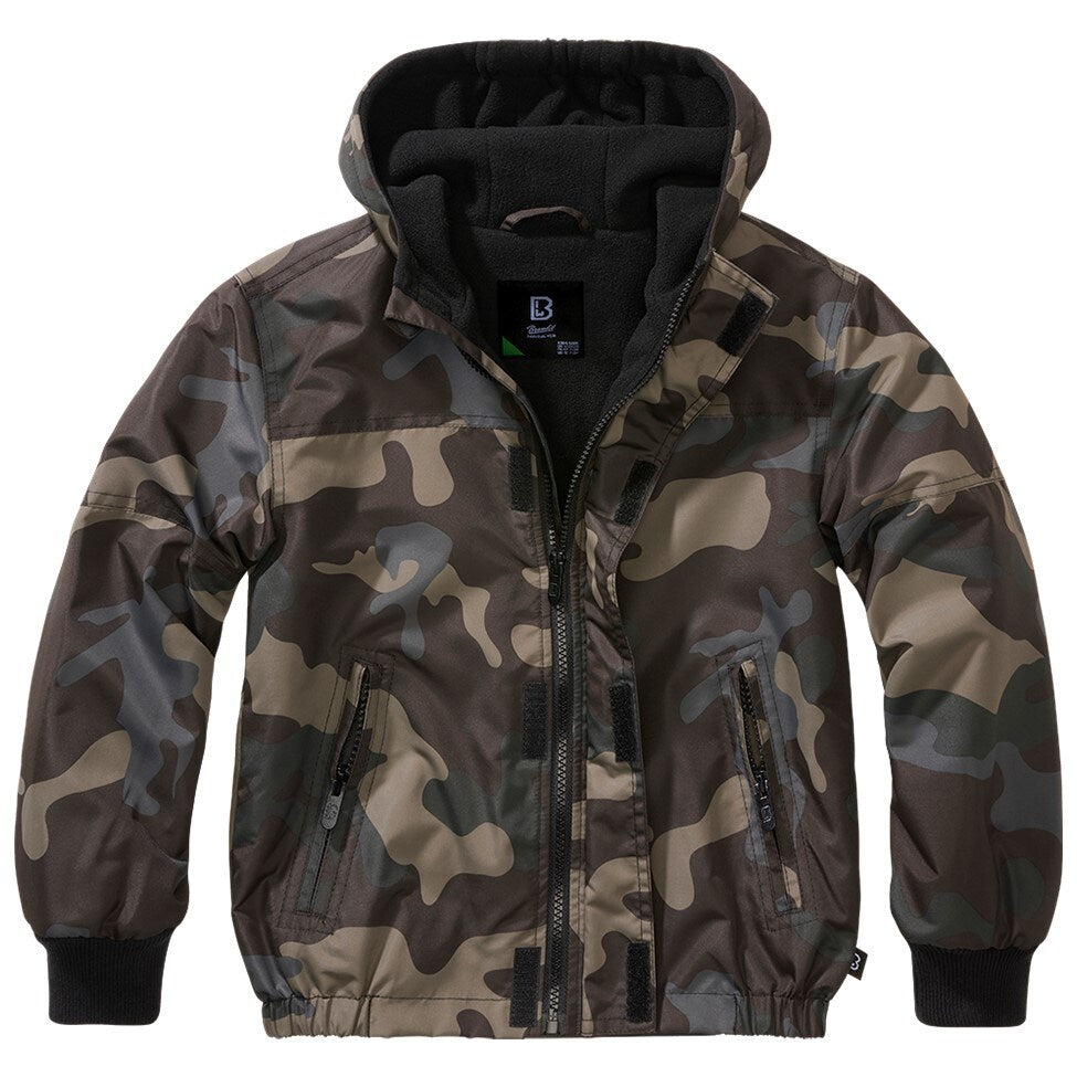 Kurtka dziecięca Brandit Windbreaker Frontzip - Dark Camo