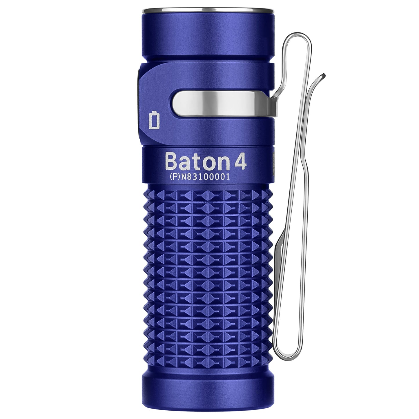 Latarka Olight Baton 4 Premium Edition Regal Blue z bezprzewodowym etui ładującym - 1300 lumenów