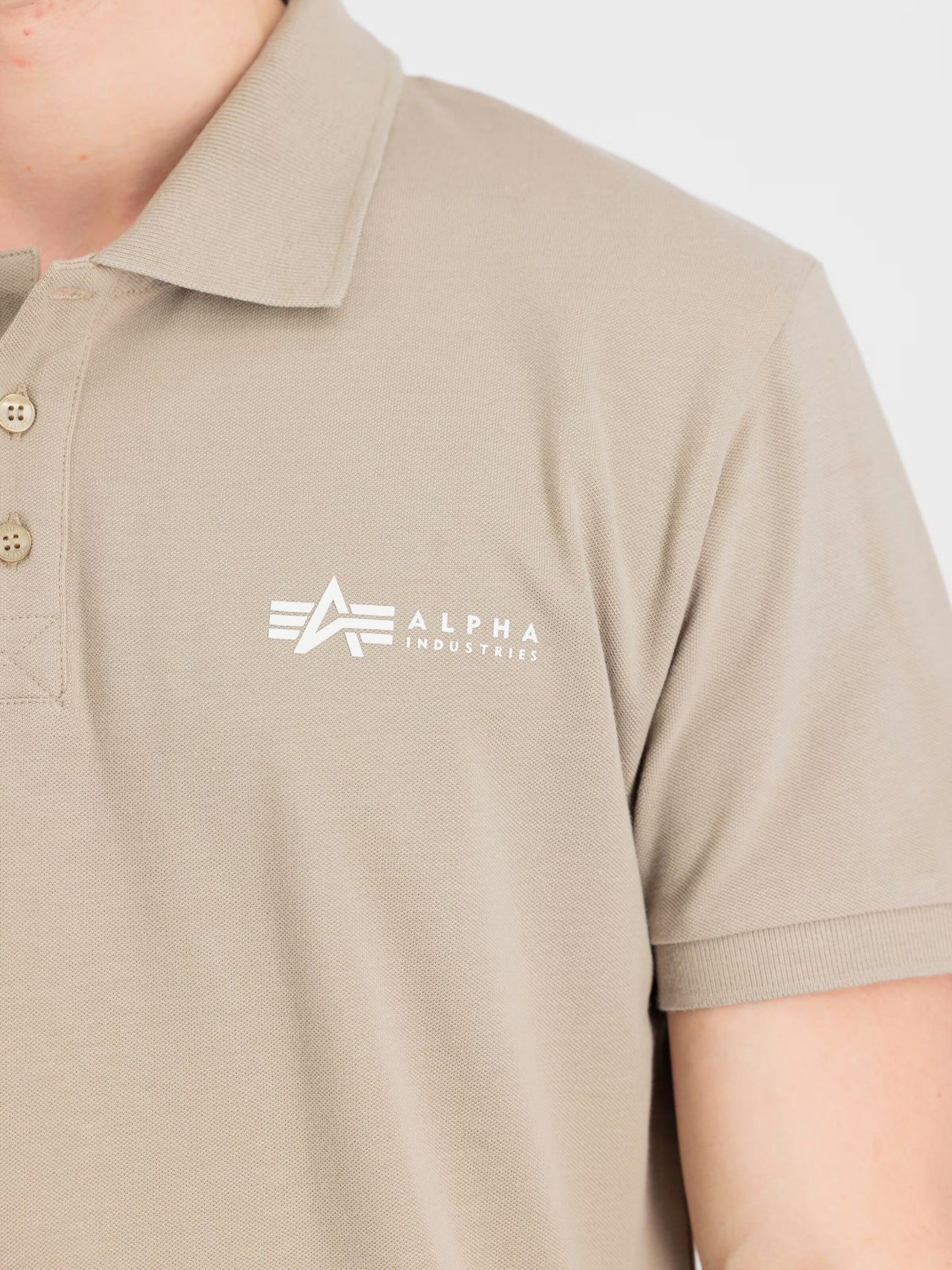 Koszulka Polo Alpha Industries Small Logo - Vintage Sand