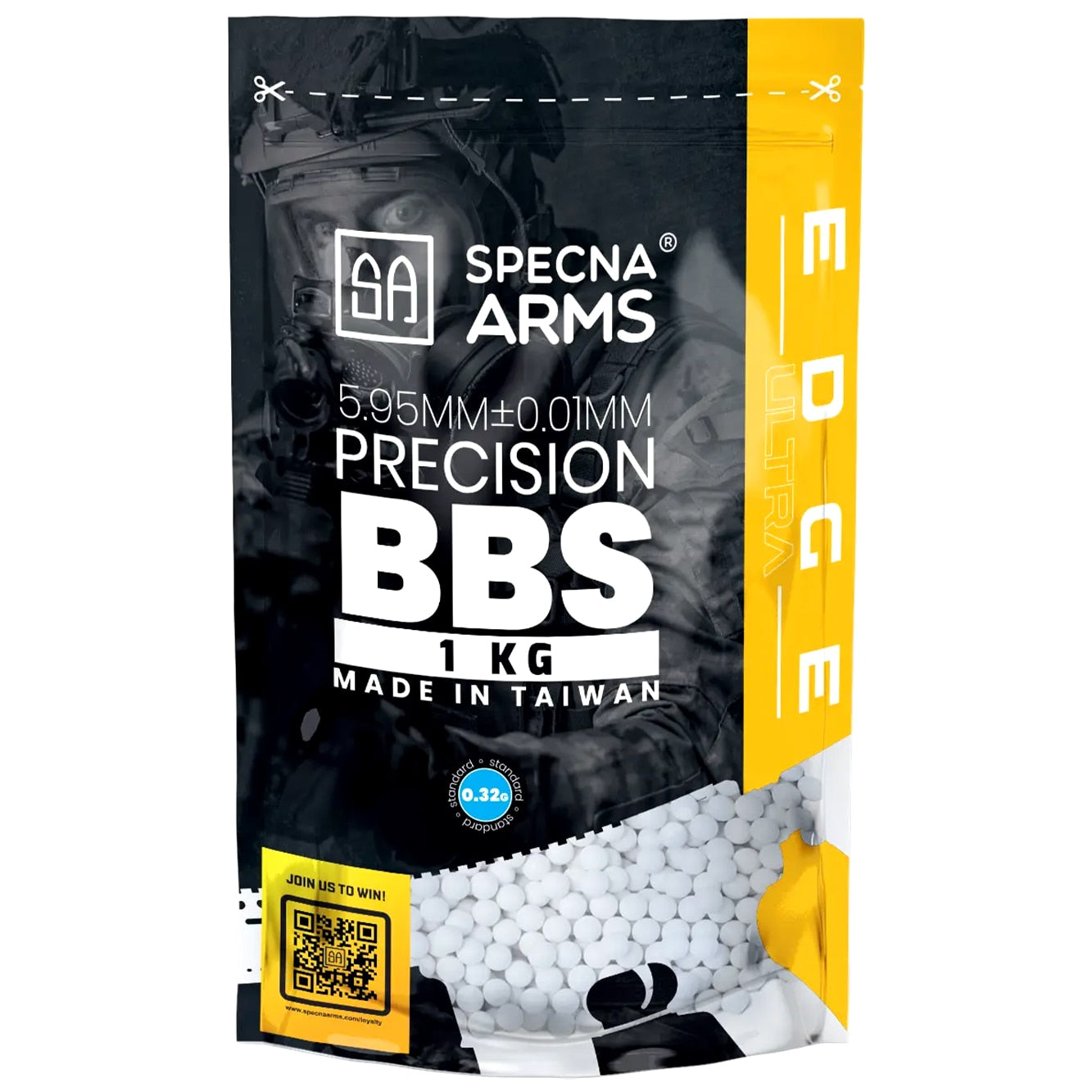 Kulki precyzyjne ASG Specna Arms Edge Ultra 0,32 g 1 kg - Białe