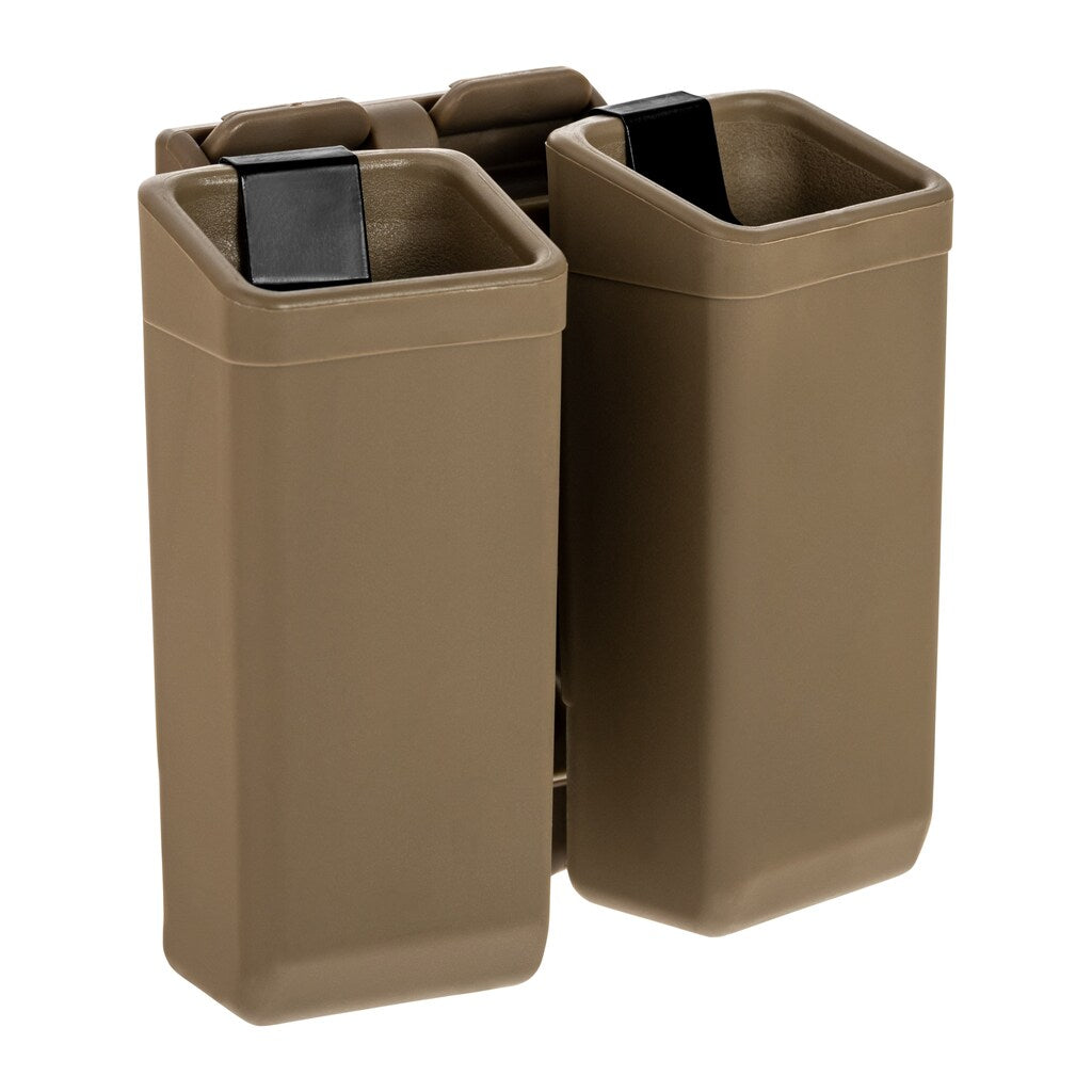 Podwójna ładownica obrotowa ESP z montażem UBC-07 Clip na magazynki MP5/UZI - Khaki