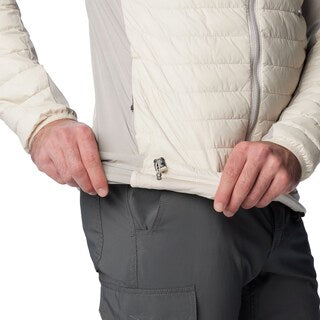 Kurtka Columbia Powder Pass Hooded Hybrid Down Jacket - Dark Stone/Flint