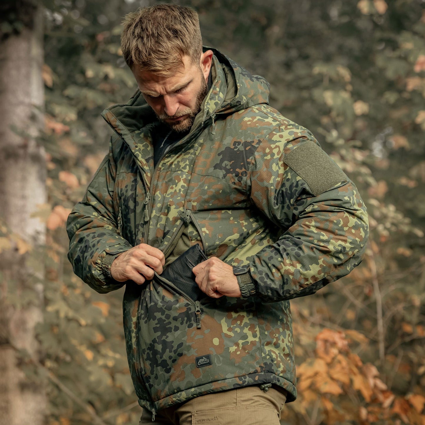 Kurtka Helikon Level 7 Climashield Apex 100 g - Flecktarn