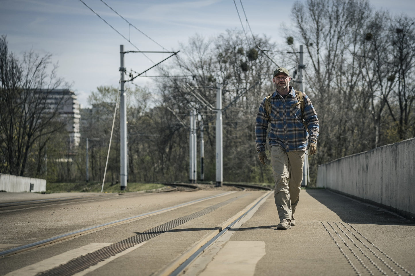 Koszula Helikon Winter Warden Long Sleeve - Forest Blue Plaid
