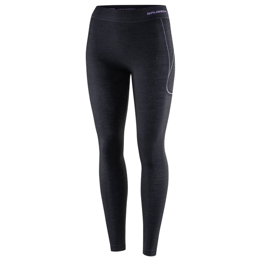 Legginsy termoaktywne damskie Brubeck Active Wool - Czarne