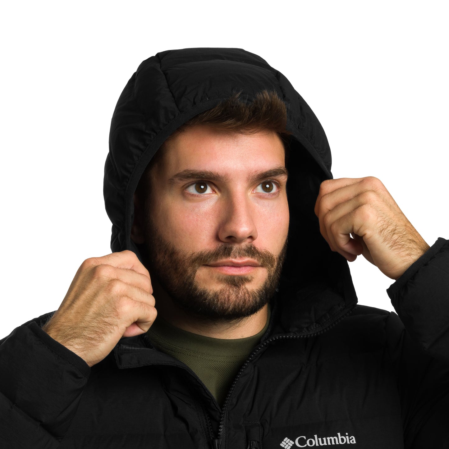 Kurtka Columbia Drift Peak Stretch Down Hooded - Black