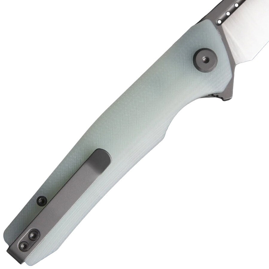 Nóż składany Bestech Knives Slyther - Grey Titanized/Satin, Transparent G10