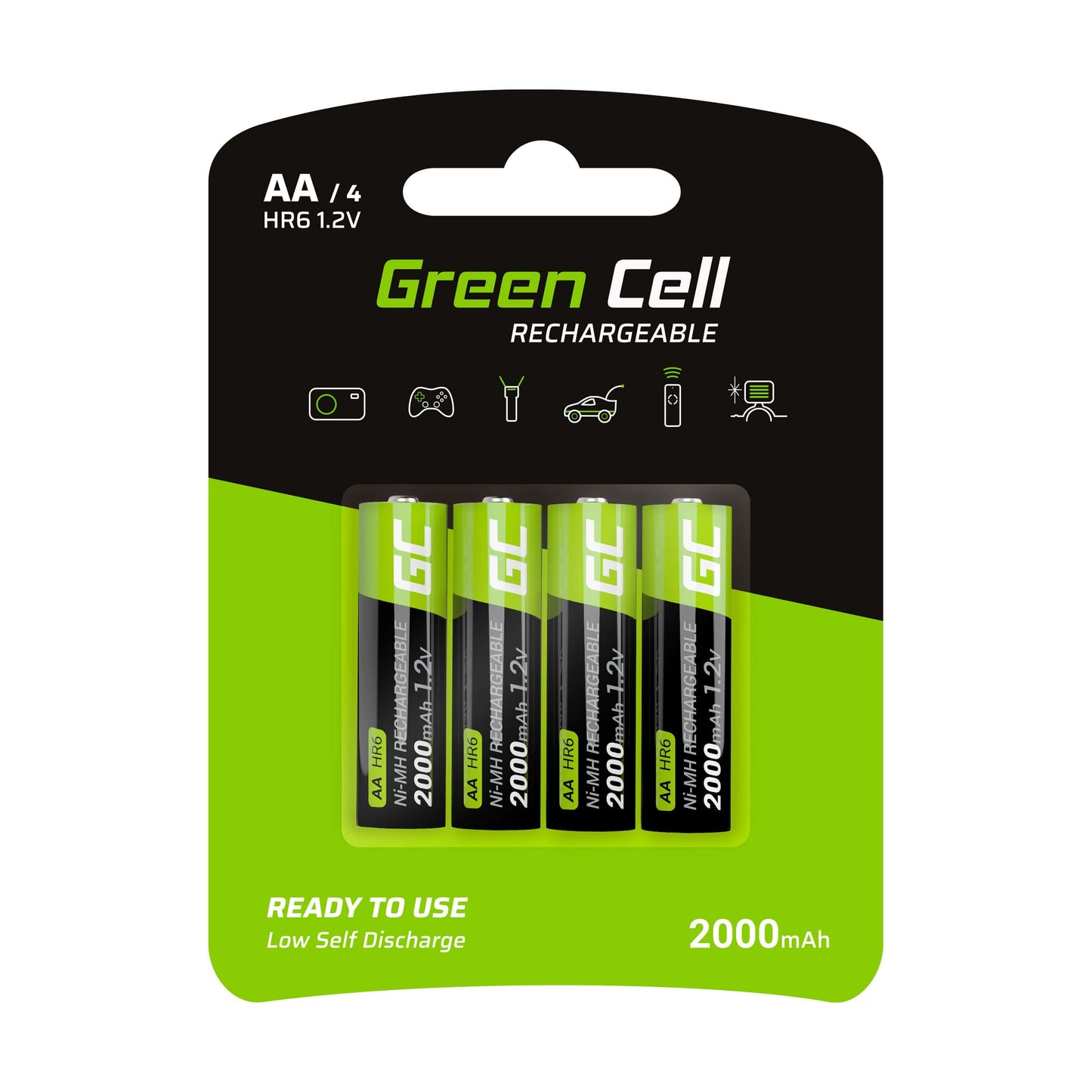 Akumulator Green Cell HR6/AA 2000 mAh - 4 szt.