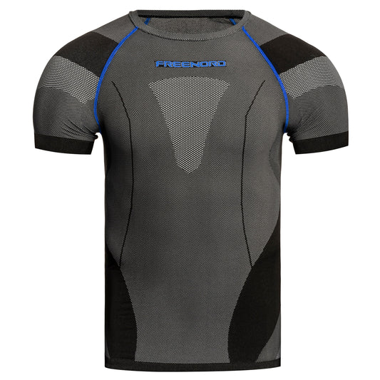 Koszulka termoaktywna FreeNord DryTech Short Sleeve - Black/Blue