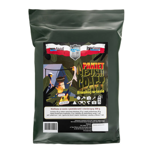 Racja żywnościowa Arpol Pakiet Bushcraft 3 - kiełbasa w sosie z pomidorami 300 g