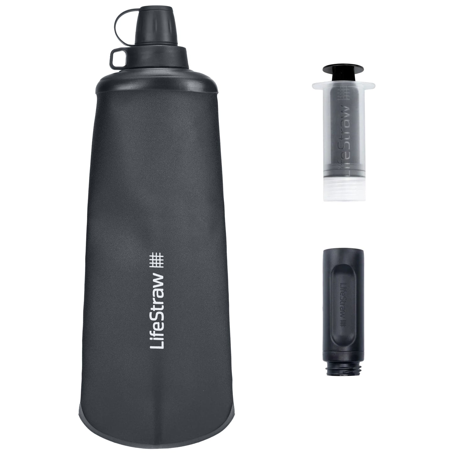 Butelka zwijana z filtrem LifeStraw Peak Squeeze 1 l - Dark Gray