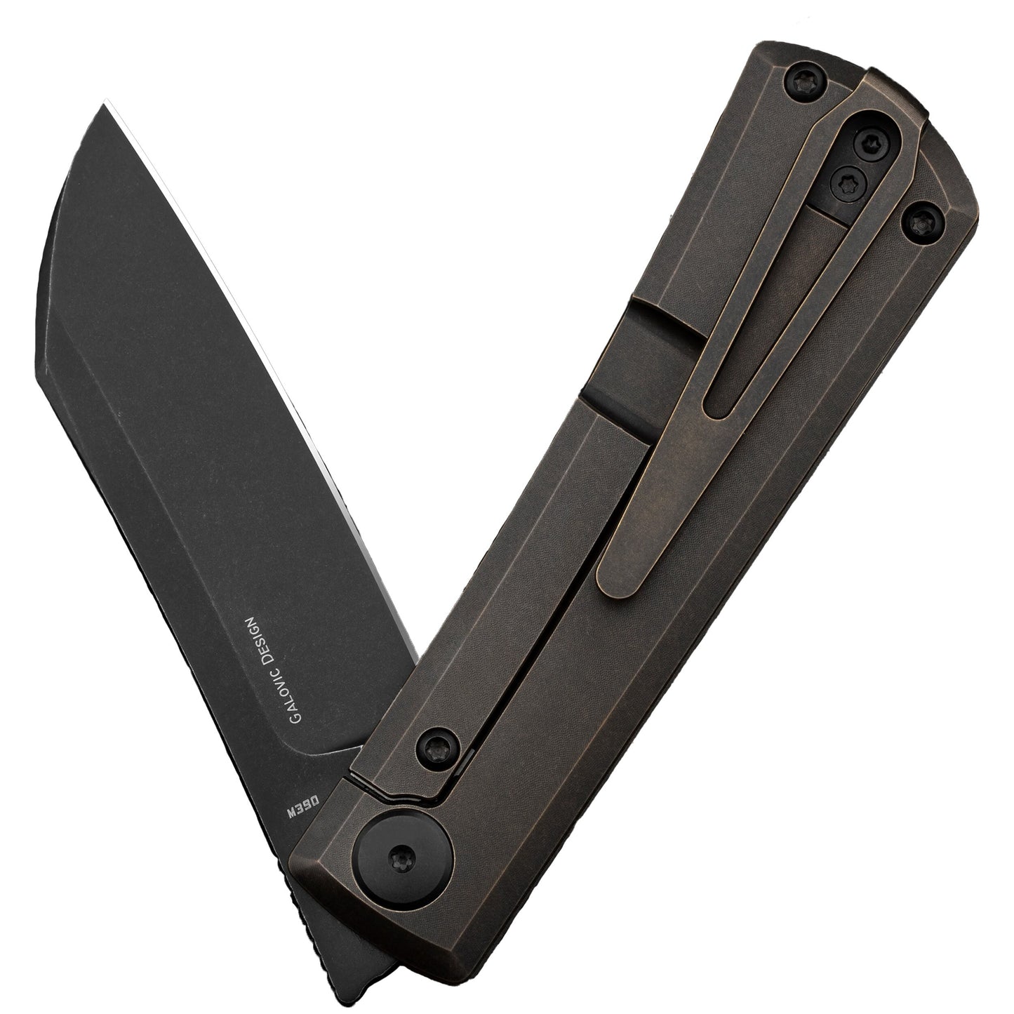 Nóż składany Bestech Knives Bruv - Black Stonewash/Bronze Black Titanium