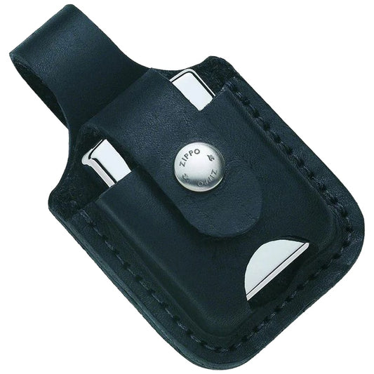 Skórzane etui na zapalniczkę Zippo z wycięciem - Black