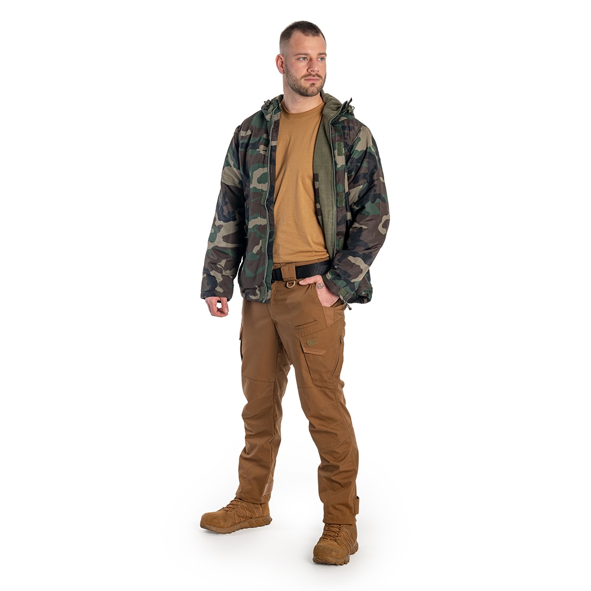 Kurtka Brandit Windbreaker Frontzip - Woodland