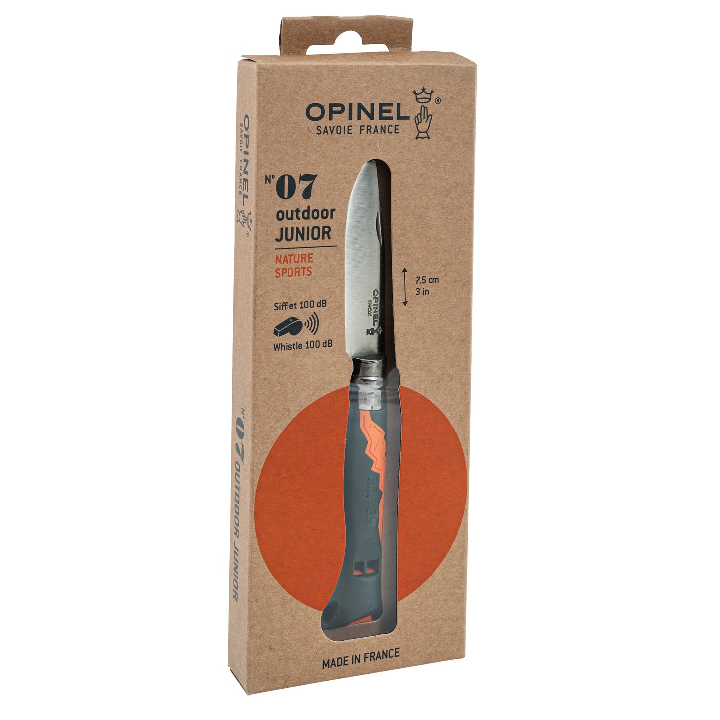 Nóż składany Opinel No.07 Outdoor Junior - Khaki/Orange