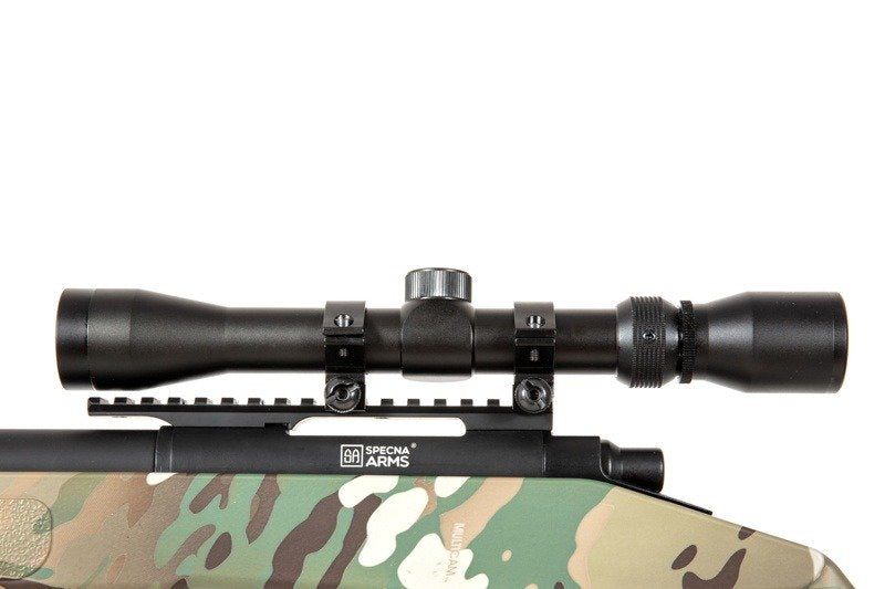 Karabin snajperski ASG Specna Arms SA-S02 Core High Velocity z lunetą i dwójnogiem - MultiCam