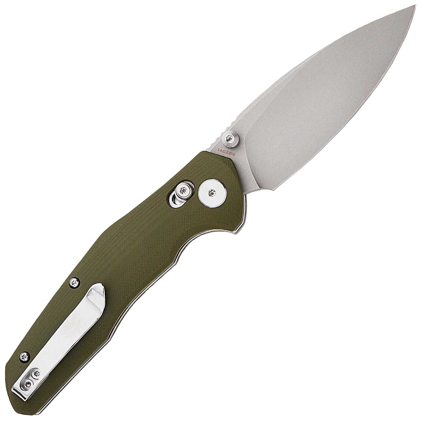 Nóż składany Bestechman Ronan Stonewash - OD Green