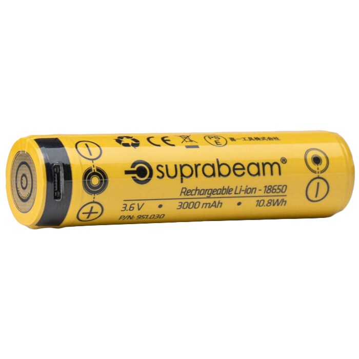 Akumulator 3,6 V Suprabeam Li-Ion 18650 3000 mAh do latarek Q3r