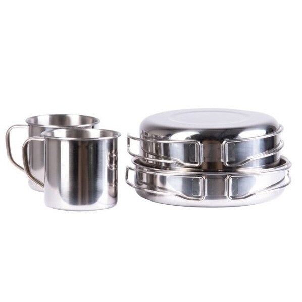 Zestaw naczyń Mil-Tec Stainless Steel Cook Set - 8 elementów