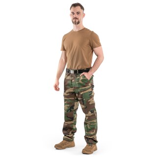 Spodnie wojskowe MFH wzmacniane US Combat BDU - Woodland