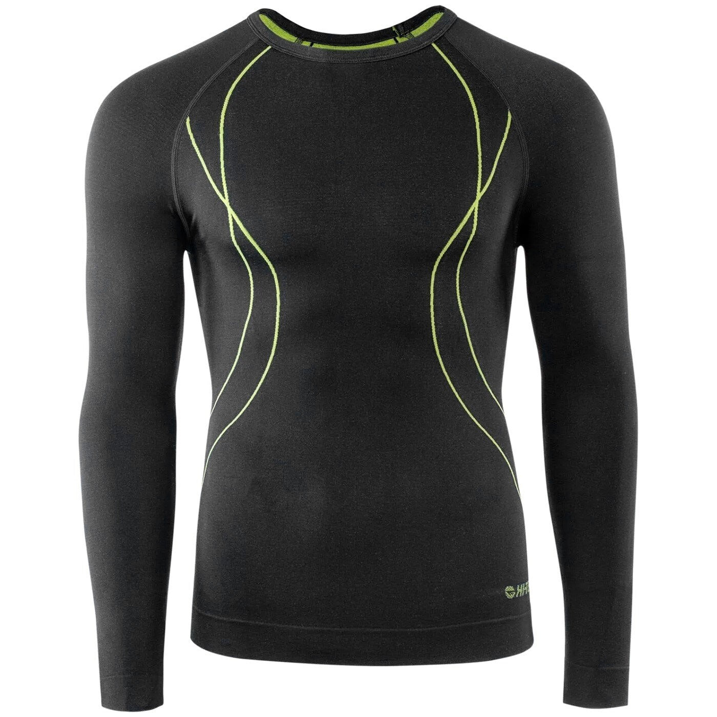 Koszulka termoaktywna Hi-Tec Ikar Top Long Sleeve - Black/Lime Punch