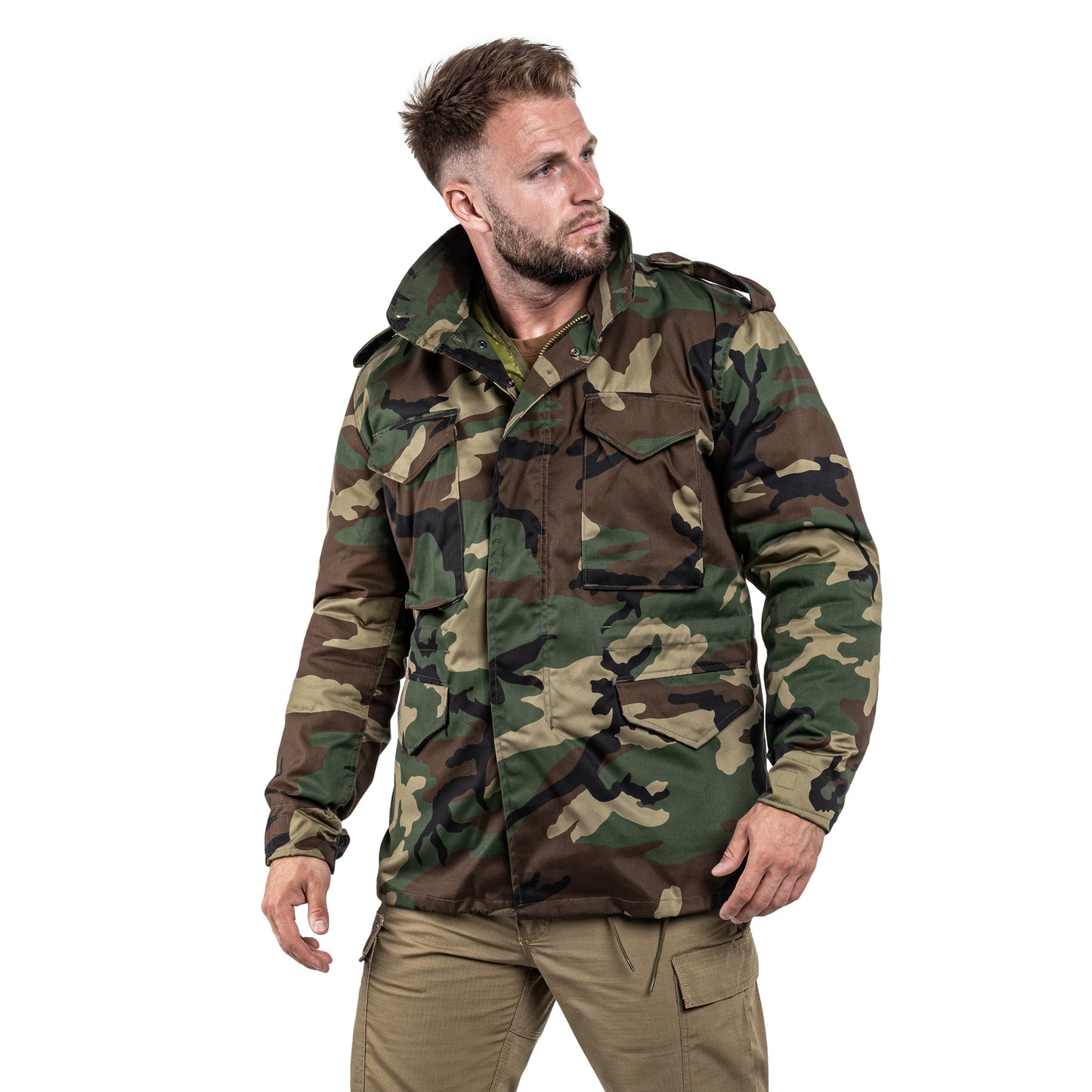 Kurtka Mil-Tec M65 Woodland