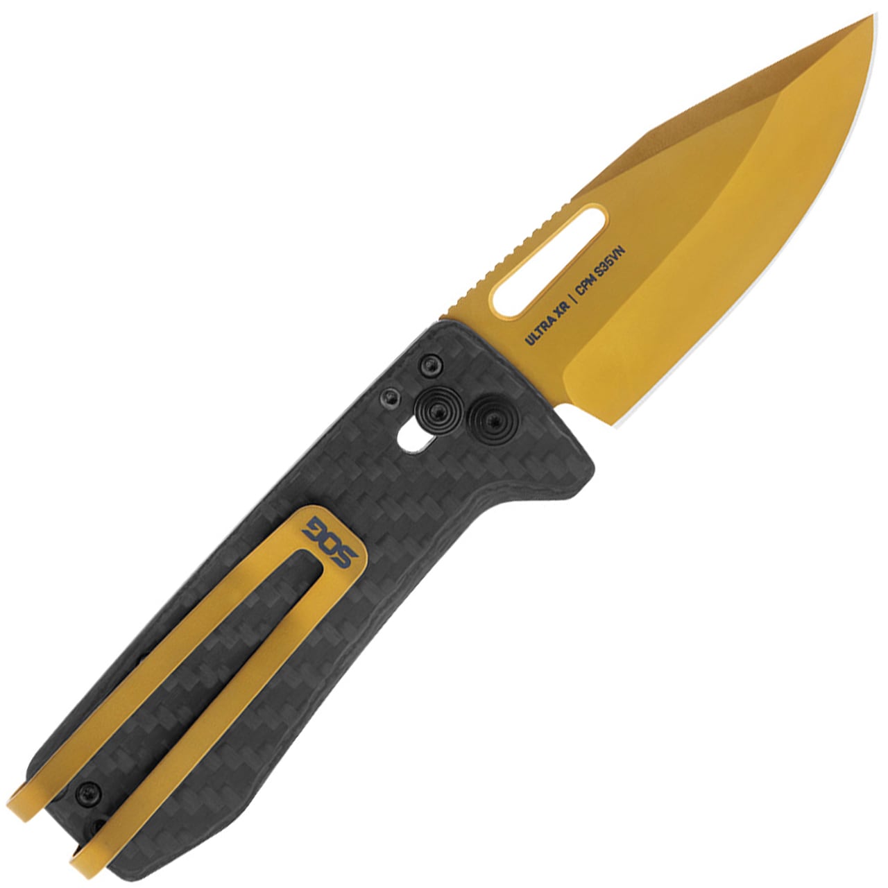 Nóż składany SOG Ultra XR - Carbon/Gold