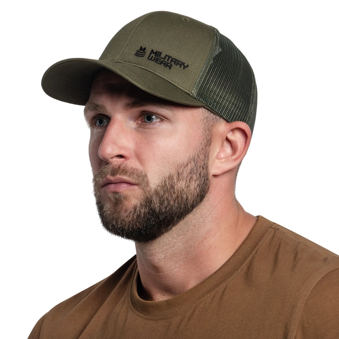 Czapka z daszkiem Military Wear Haft Retro Trucker - Olive