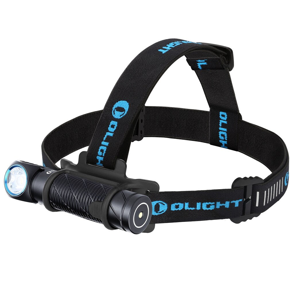 Latarka czołowa i kątowa Olight Perun 2 Cool White Kit Black z opaską - 2500 lumenów