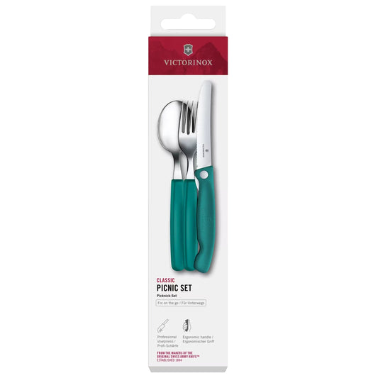Zestaw sztućców Victorinox Picnic Classic - Kale Green